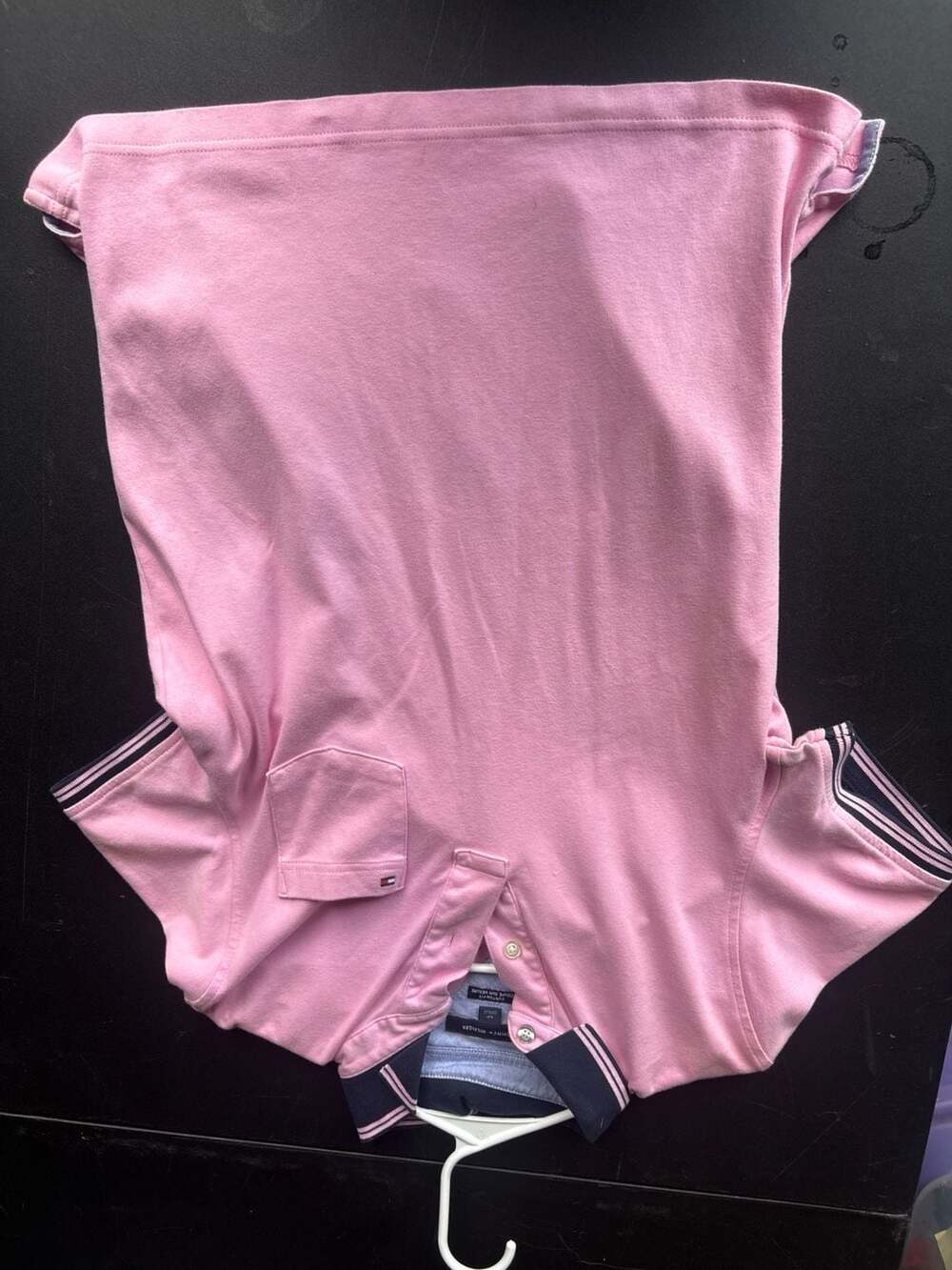 Tommy Hilfiger Pink Polo Shirt Custom Fit Short Sleeve with Pocket